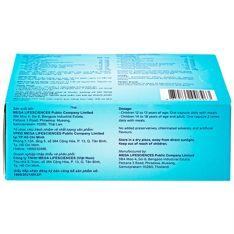 Thực phẩm bảo vệ sức khỏe Acnacare bổ sung chất chống oxy hóa (3 vỉ x 10 viên)