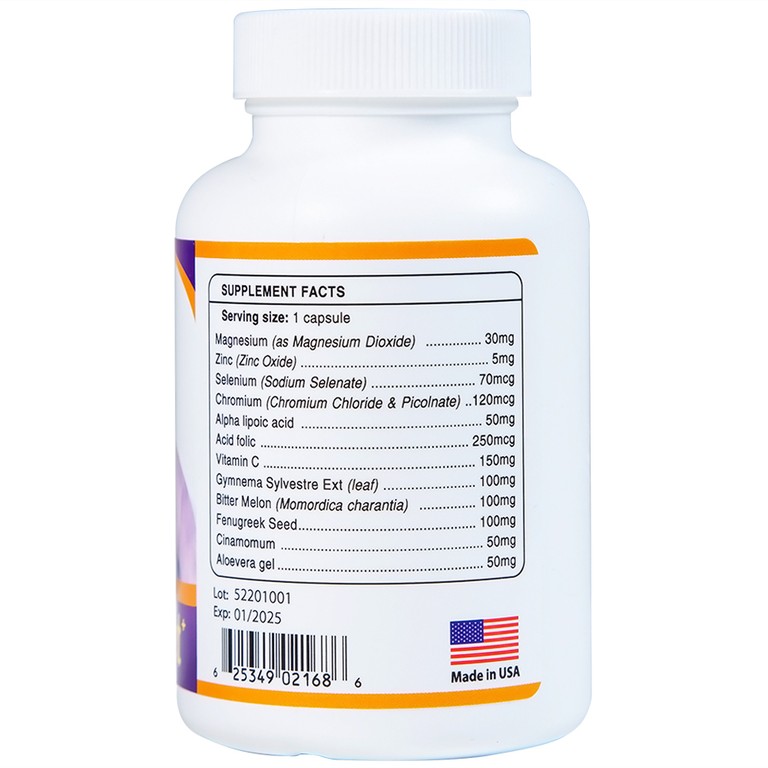 Viên uống BoniDiabet Botania hỗ trợ điều trị bệnh tiểu đường, làm giảm glucose máu (60 viên)