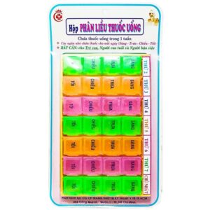 Hộp phân liều thuốc uống dùng trong 1 tuần (7 hộp dài)
