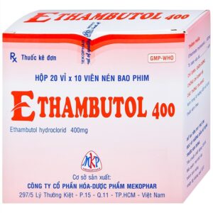 Thuốc Ethambutol 400 Mekophar điều trị lao mới và lao tái phát (20 vỉ x 10 viên)