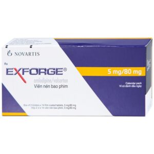 Thuốc Exforge 5mg/80mg Novartis điều trị tăng huyết áp vô căn (2 vỉ x 14 viên)