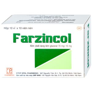 Thuốc Farzincol Pharmedic điều trị thiếu kẽm (10 vỉ x 10 viên)