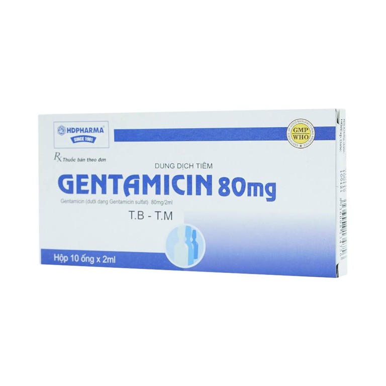 Dung dịch tiêm Gentamicin 80mg HDPharma điều trị nhiễm khuẩn nặng (10 ống x 2ml)