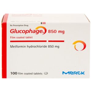Thuốc Glucophage 850mg Merck điều trị đái tháo đường típ 2 (5 vỉ x 20 viên)