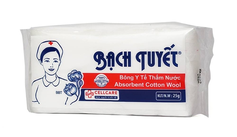 Bông Thấm Nước Y Tế Bạch Tuyết 25G