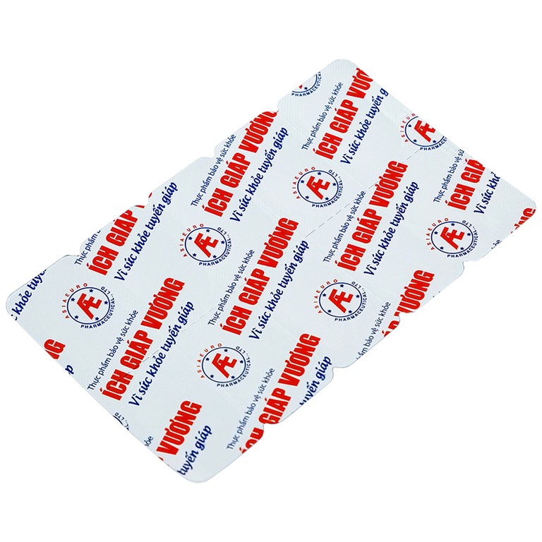 Viên uống Ích Giáp Vương Á Âu hỗ trợ giảm sự tiến triển của bướu cổ lành tính (3 vỉ x 10 viên)