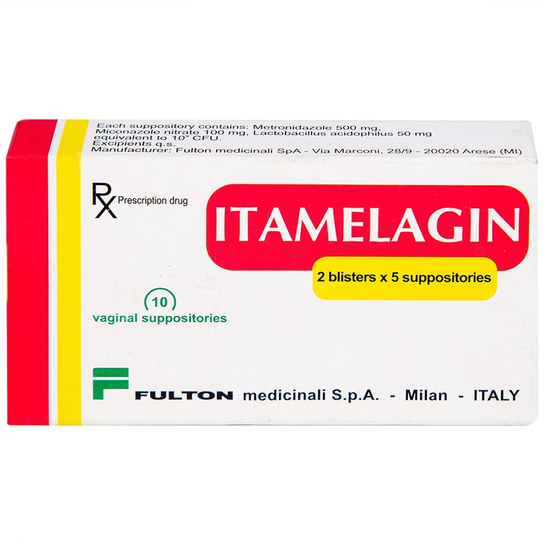 Thuốc Itamelagin 500mg điều trị nhiễm nấm candida âm đạo (10 viên)