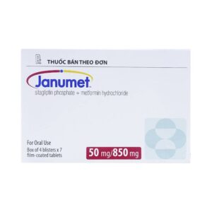 Viên nén Janumet 50mg/850mg MSD điều trị đái tháo đường típ 2 (4 vỉ x 7 viên)