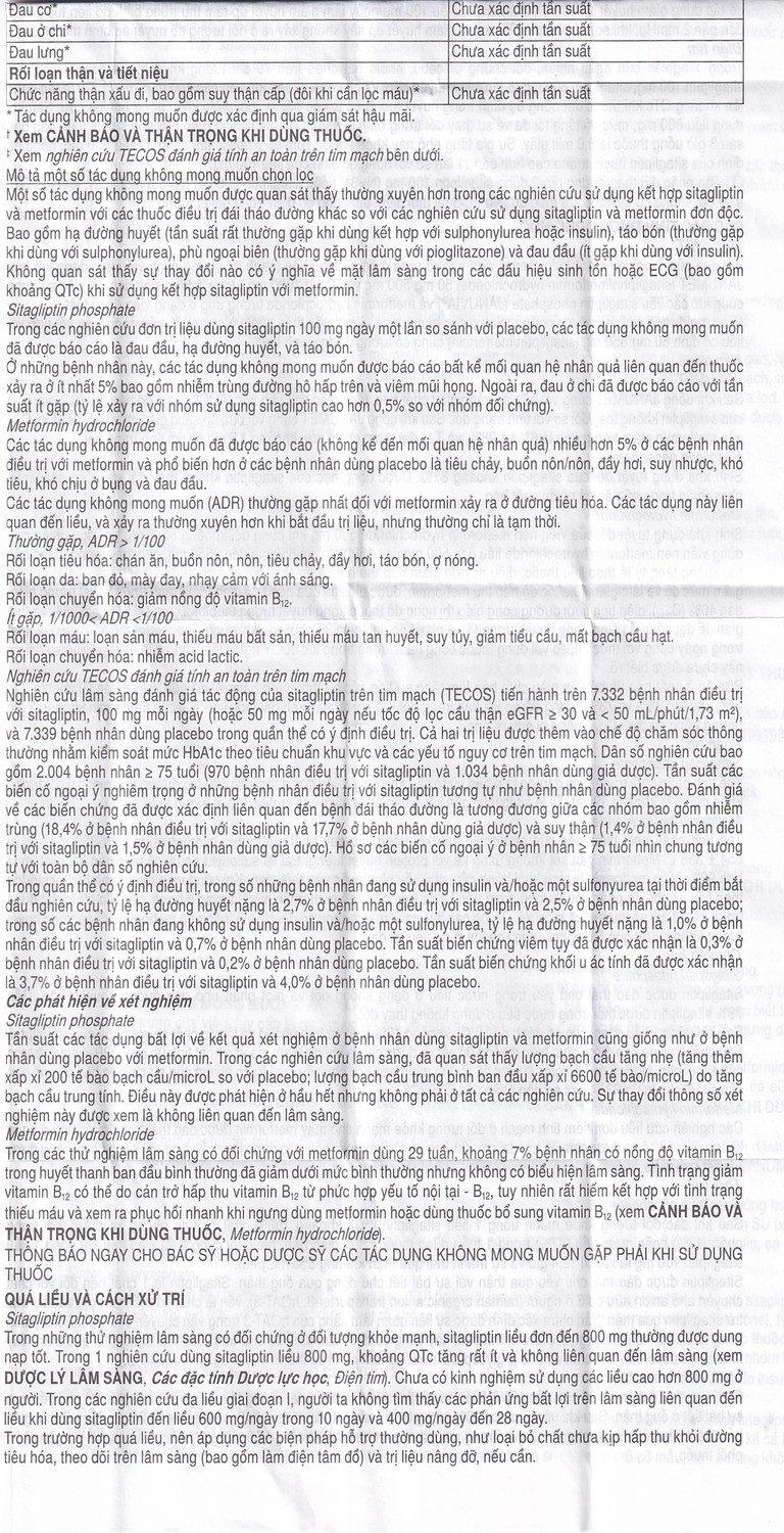 Viên nén Janumet 50mg/850mg MSD điều trị đái tháo đường típ 2 (4 vỉ x 7 viên)