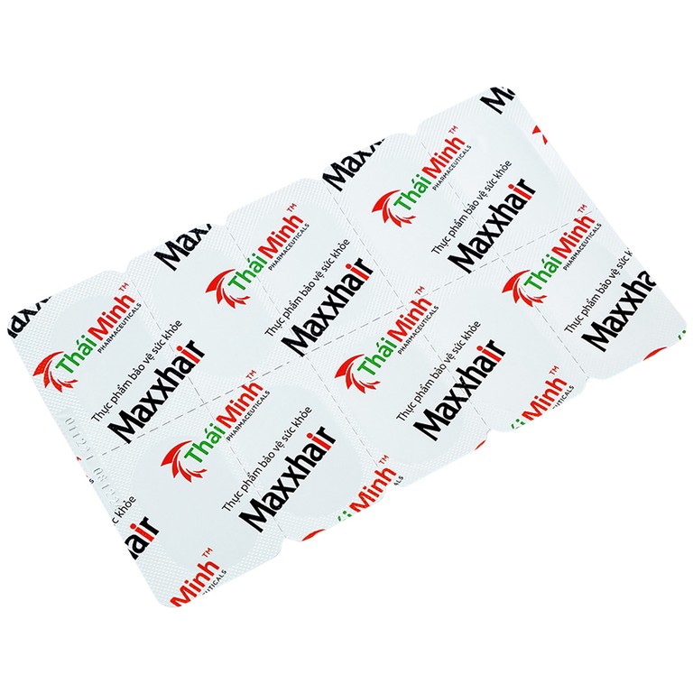 Viên uống Maxxhair New Thái Minh hỗ trợ tóc mọc chắc khỏe và giảm nguy cơ rụng tóc (3 vỉ x 10 viên)
