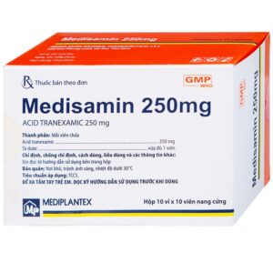 Thuốc Medisamin 250mg Mediplantex điều trị tình trạng chảy máu (10 vỉ x 10 viên)