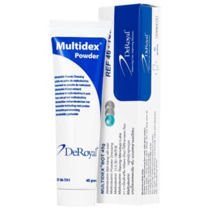 Bột Multidex 45g DeRoyal hỗ trợ điều trị viêm nhiễm da, làm lành các vết loét mãn tính
