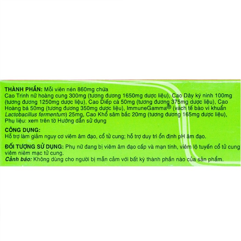 Viên nén Nữ Vương Vinh Gia hỗ trợ làm giảm nguy cơ viêm âm đạo, cổ tử cung (3 vỉ x 10 viên)