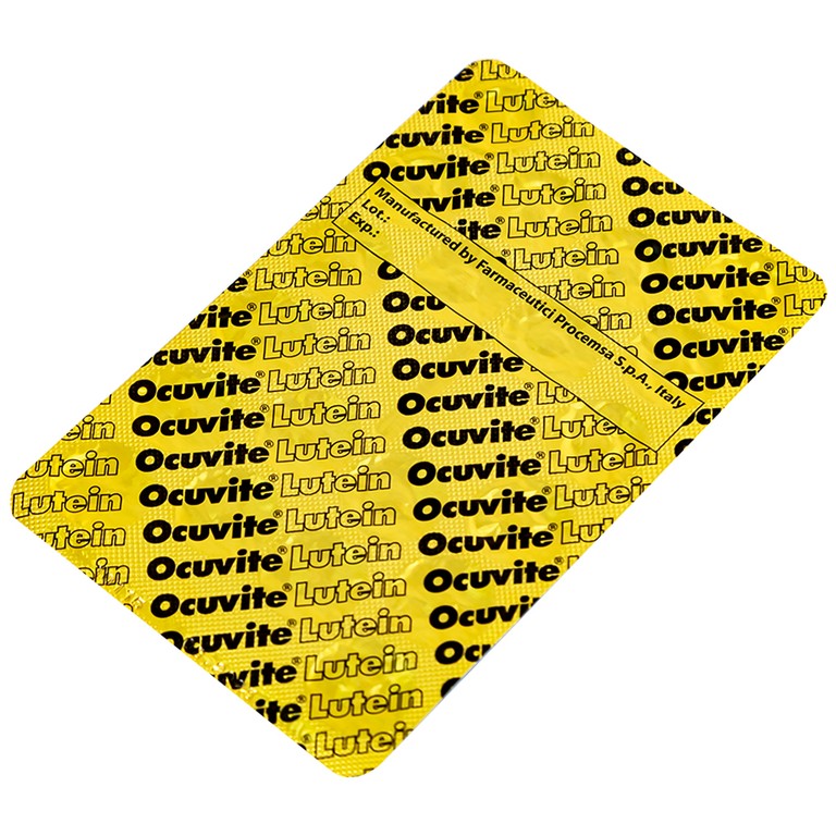 Viên nén Ocuvite Lutein Bausch & Lomb hỗ trợ tăng cường thị lực (3 vỉ x 20 viên)