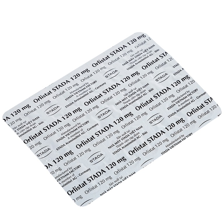 Thuốc Orlistat Stada 120mg hỗ trợ giảm nhẹ calo cho bệnh béo phì (2 vỉ x 21 viên)