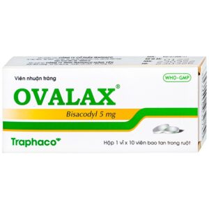Viên nhuận tràng Ovalax 5mg Traphaco điều trị táo bón, làm sạch ruột (1 vỉ x 10 viên)