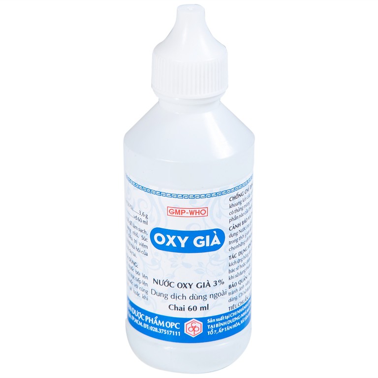 Nước Oxy Già 3% OPC làm sạch, sát trùng vết thương nhỏ (60ml)