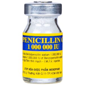 Bột pha tiêm Penicillin G 1 000 000 IU Mekophar điều trị các chứng nhiễm khuẩn (50 lọ)