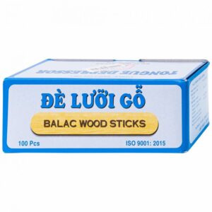 Que đè lưỡi gỗ Lạc Việt Balac Wood Sticks dùng để khám khoang miệng và cổ họng (100 cây)