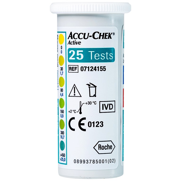 Que thử đường huyết Accu-Chek Active dùng cho máy Accu-Chek Active (25 cái)