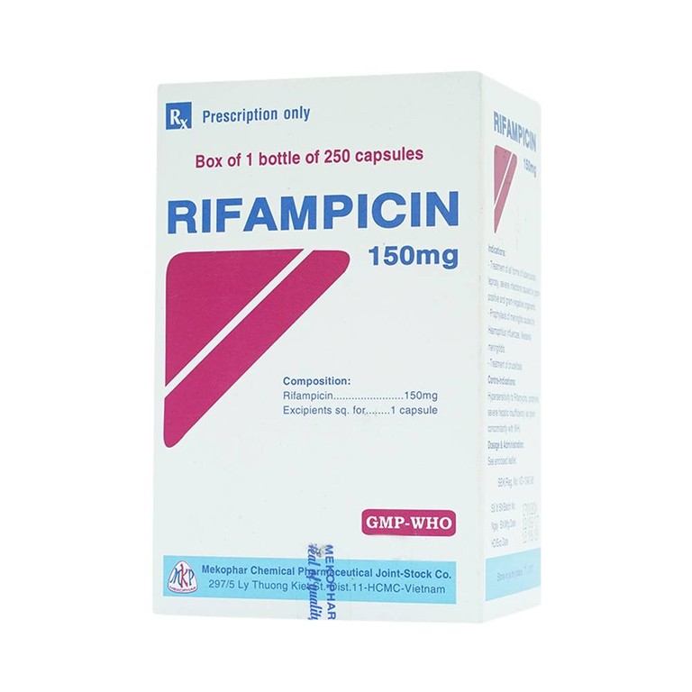 Thuốc Rifampicin 150mg Mekophar điều trị lao, phong (250 viên)