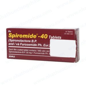 Thuốc Spiromide 40 Searle chẩn đoán và điều trị cường Aldosterone nguyên phát (3 vỉ x 10 viên)