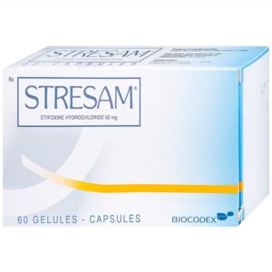 Thuốc Stresam Biocodex điều trị các biểu hiện dạng tâm thể của lo âu (3 vỉ x 20 viên)