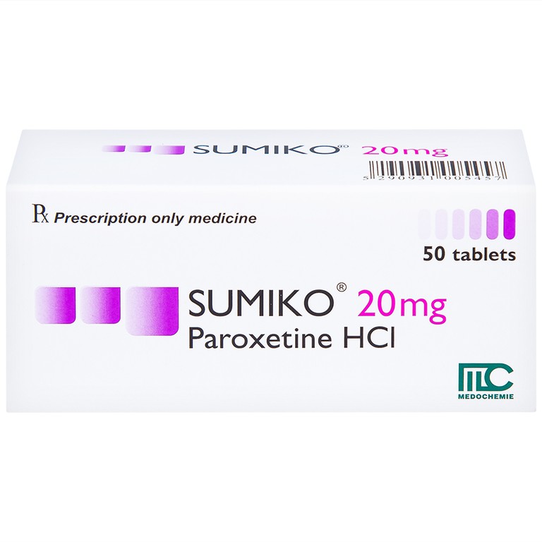 Thuốc Sumiko 20mg Medochemie điều trị bệnh trầm cảm (5 vỉ x 10 viên)