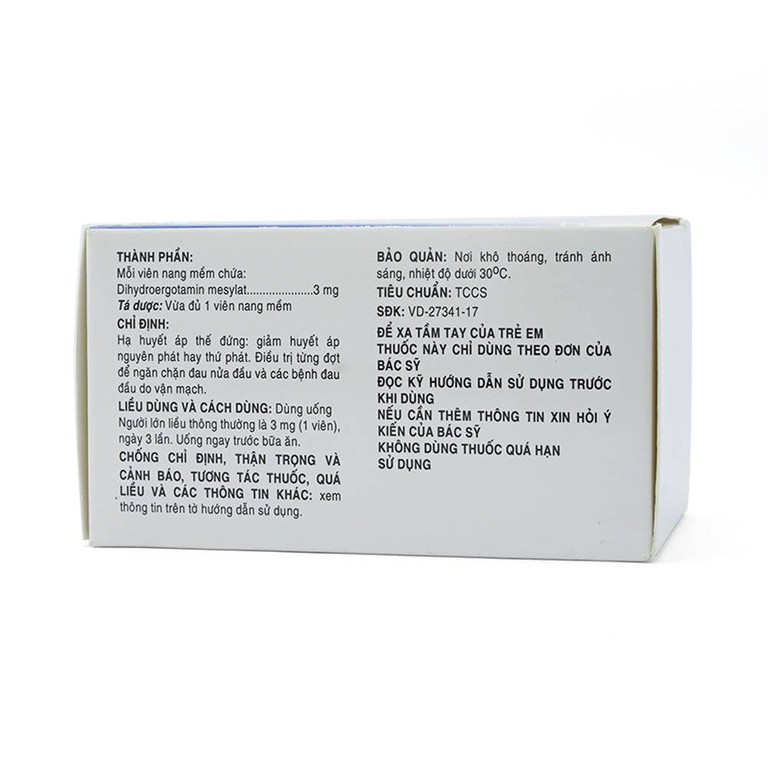 Thuốc Timmak 3mg S.P.M điều trị rối loạn tuần hoàn thể đứng (6 vỉ x 10 viên)