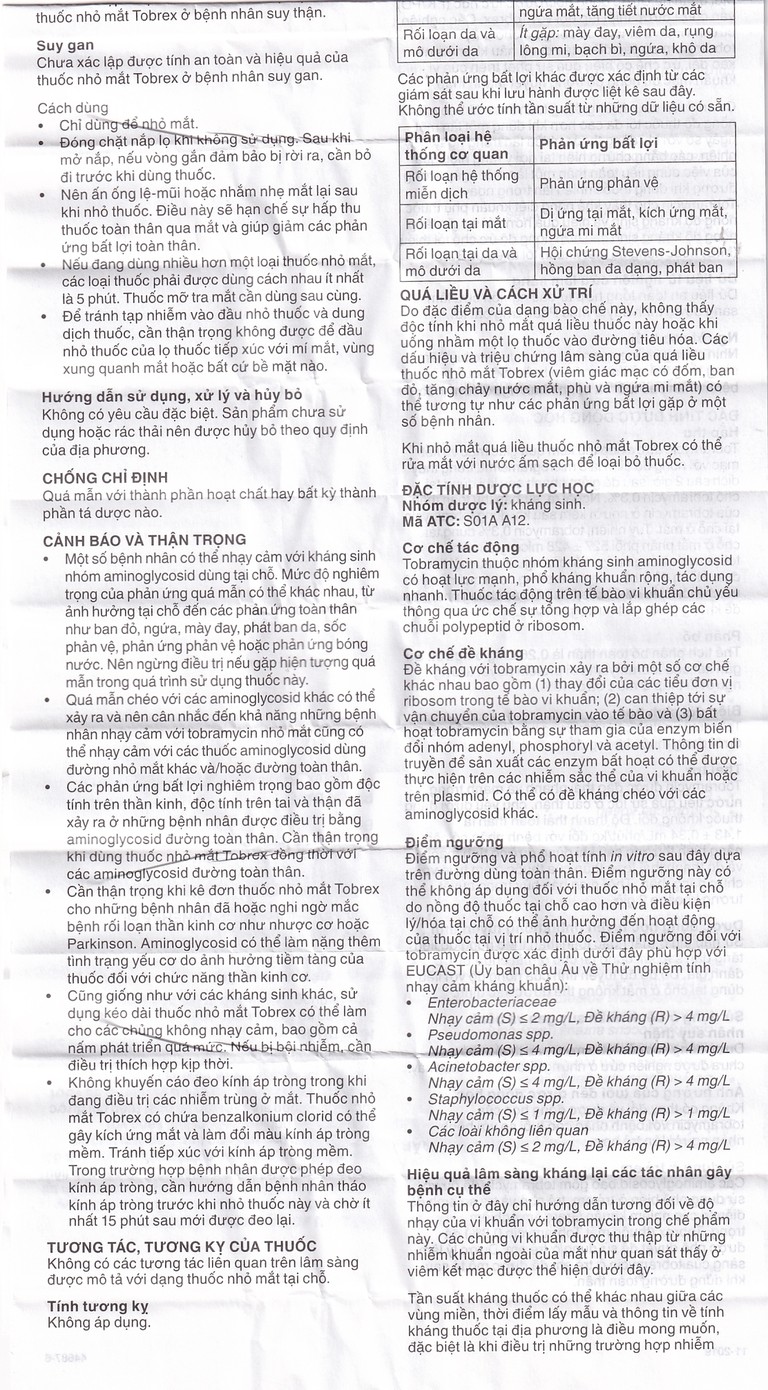 Thuốc nhỏ mắt Tobrex Alcon điều trị nhiễm khuẩn ở mắt (5ml)