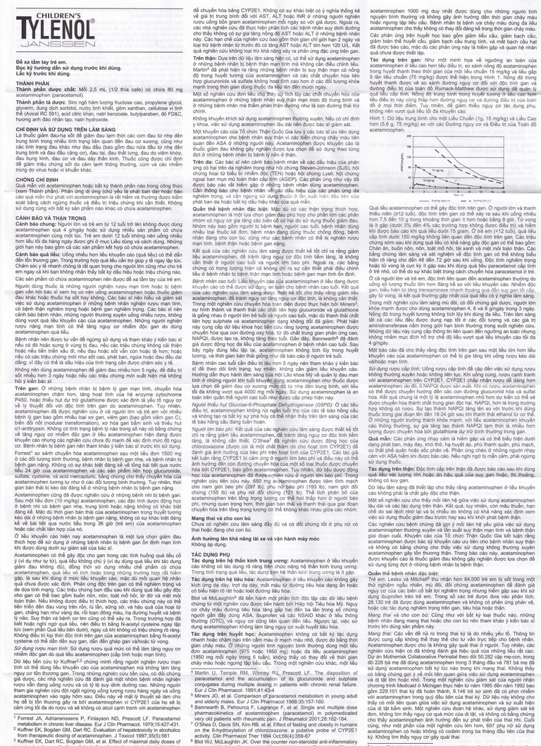 Siro Tylenol Janssen giảm đau, hạ sốt cho trẻ em (60ml)