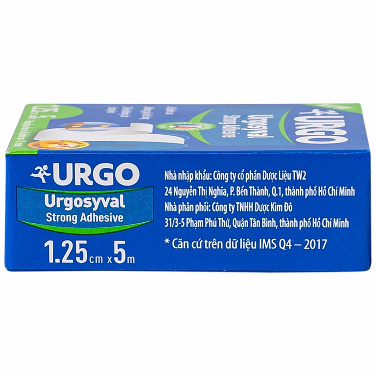 Băng keo lụa có độ dính cao Urgosyval Strong Adhessive size 1.25cm x 5m cố định băng gạc (1 cuộn)