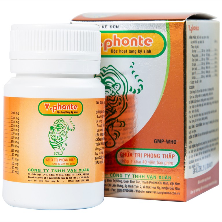 Thuốc V.phonte Vạn Xuân chữa trị phong thấp (40 viên)