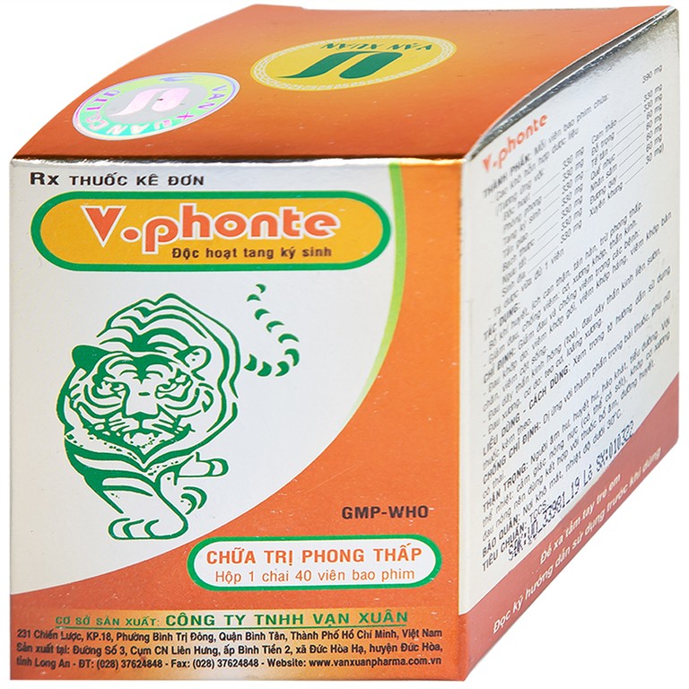 Thuốc V.phonte Vạn Xuân chữa trị phong thấp (40 viên)