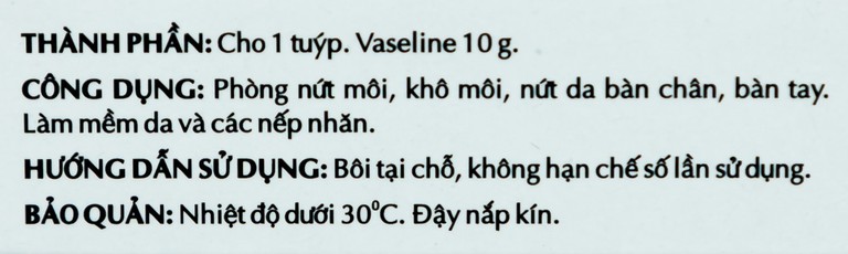 Kem dưỡng ẩm Vaseline Pure OPC (10g)