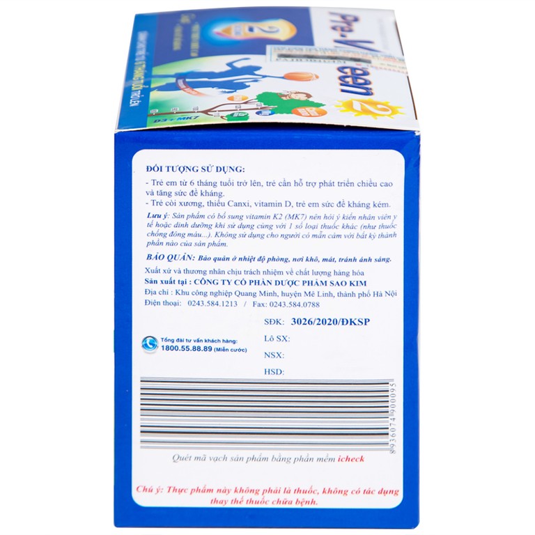 Cốm Pre-Vipteen 2 Vinh Gia giúp tăng chiều cao, tăng sức đề kháng (20 gói x 2g)