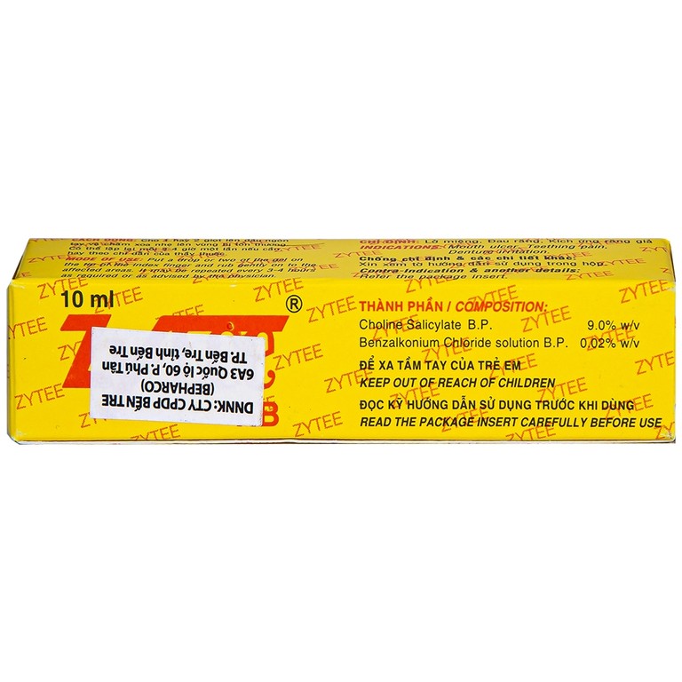 Gel Zytee RB Raptakos sát trùng giảm đau (10ml)