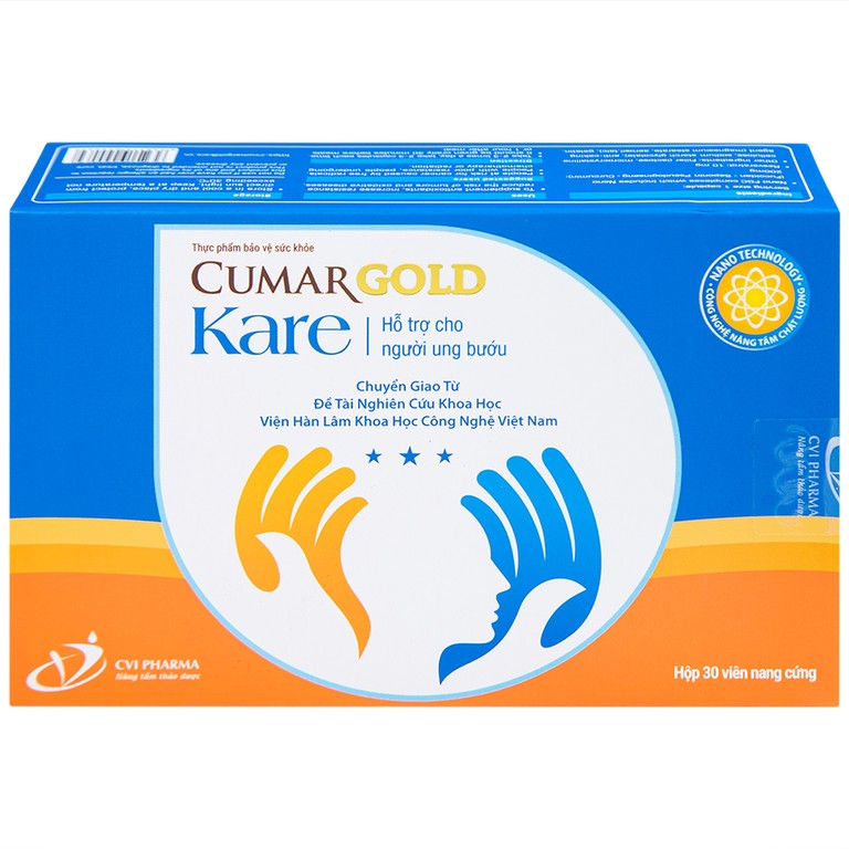 Viên uống CumarGold Kare CVI Pharma hỗ trợ giảm nguy cơ mắc ung bướu (3 vỉ x 10 viên)