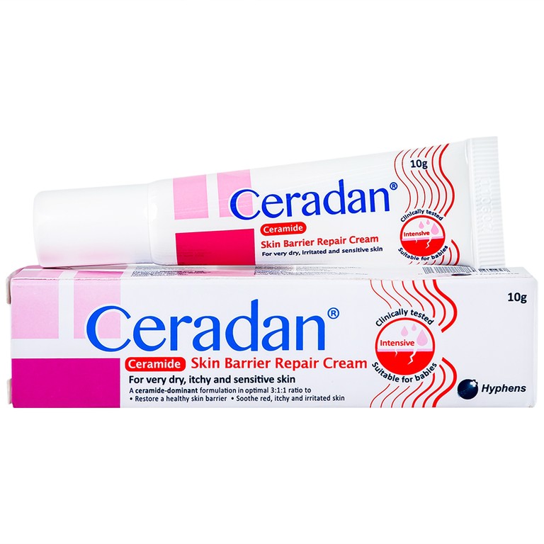 Kem bôi cho bé Ceradan Ceramide Skin Barrier Repair Cream dưỡng ẩm, phục hồi da (10g)