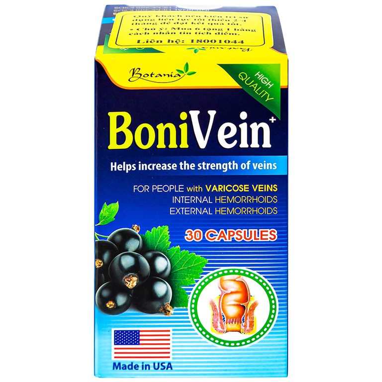 Viên uống BoniVein Botania hỗ trợ tăng sức bền của tĩnh mạch (30 viên)