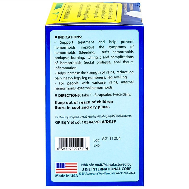 Viên uống BoniVein Botania hỗ trợ tăng sức bền của tĩnh mạch (30 viên)