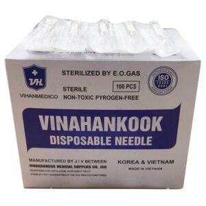 Đầu kim 26g Vinahankook sử dụng một lần dùng để tiêm chích, lấy máu, pha thuốc (100 cái)