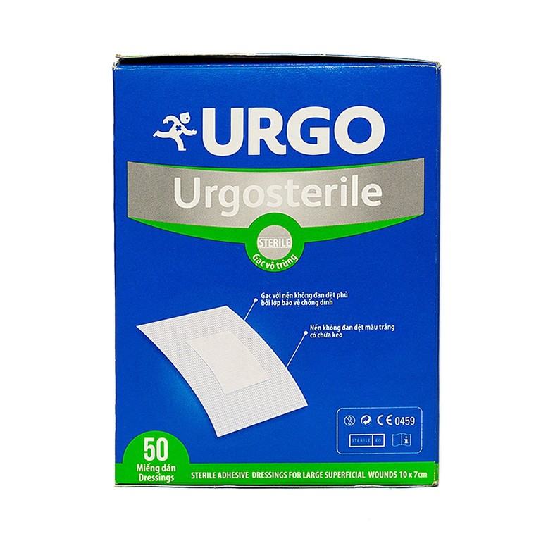 Băng gạc Urgosterile size 10cm x 7cm vô trùng, thoáng khí, khả năng thấm hút cao (50 miếng)
