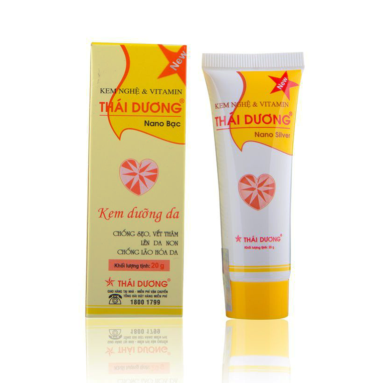Kem bôi nghệ và Vitamin Thái Dương Nano Bạc giúp mờ thâm sẹo, nám (20g)
