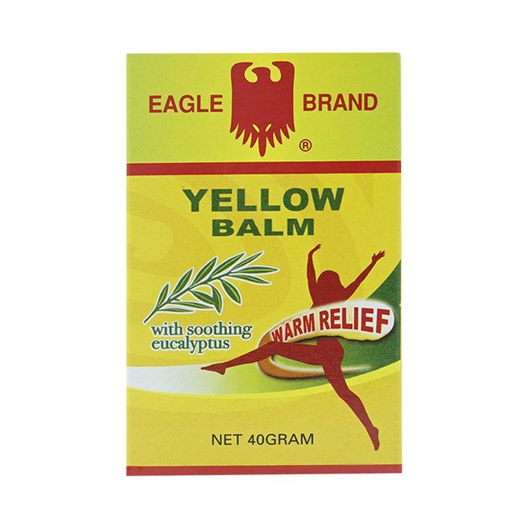 Cao vàng Con Ó Eagle Brand Yellow Balm Borden giảm đau đầu, choáng váng, chóng mặt (12 hộp x 40g)