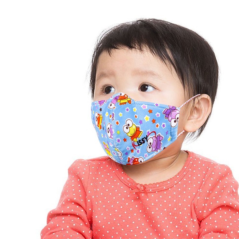 Khẩu trang sợi hoạt tính Kissy For Kids size S cho bé giúp lọc sạch không khí, ngăn bụi, khí ô nhiễm