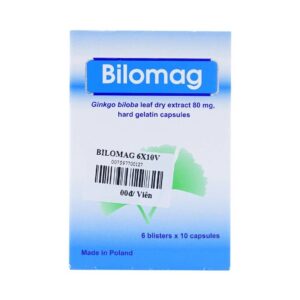 Thuốc Bilomag 80mg Natur Produkt Pharma điều trị suy tuần hoàn não, giảm chú ý tập trung (6 vỉ x 10 viên)