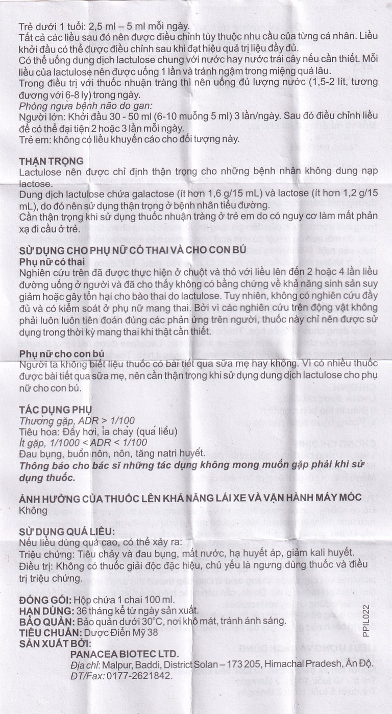 Thuốc Livoluk Pancea Biotec điều trị táo bón, phòng ngừa bệnh não go gan (100 ml)