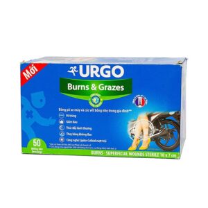 Băng gạc vô trùng Urgo Burns And Grazes size 10cm x 7cm dùng cho các vết bỏng và vết thương bề mặt (50 miếng)