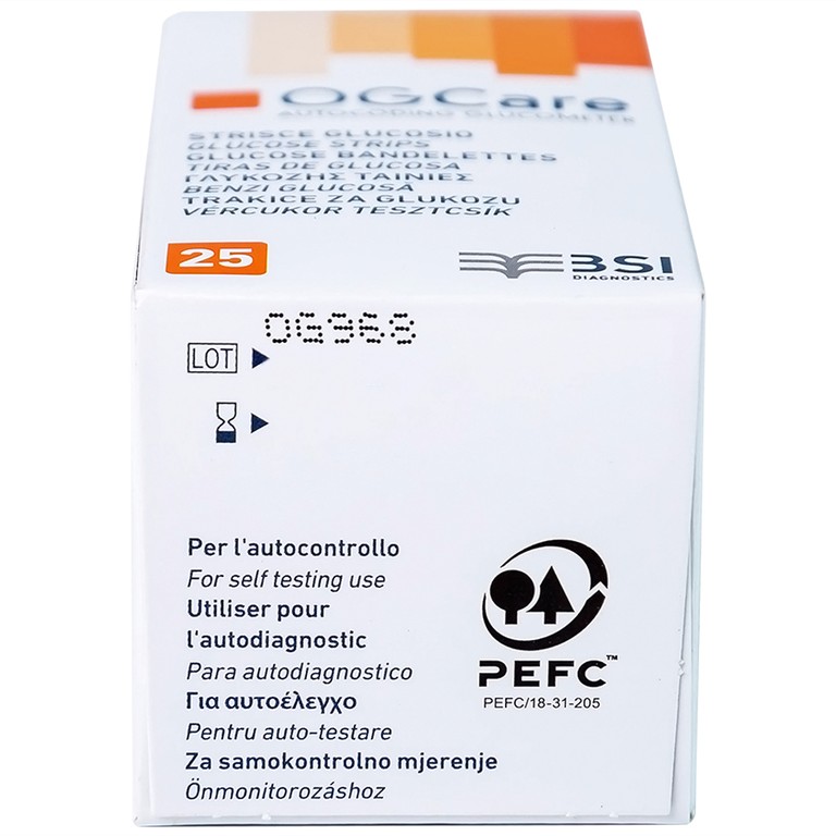 Que thử đường huyết dùng cho máy đo đường huyết OgCare (25 Cái)